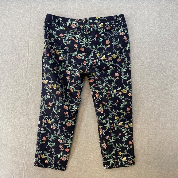 Loft Size 6P Marisa The Riviera Cropped Pants Women's Petite Multicolor Floral - Picture 4 of 8